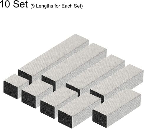 MECCANIXITY 90Pcs Faraday Conductive Fabric Foam Electrode Shielding Fabric Foam 9 Lengths 10/15/20/25/30/35/40/45/50x10x5mm with Adhesive Backing for Computer LCD TV in Saudi Arabia