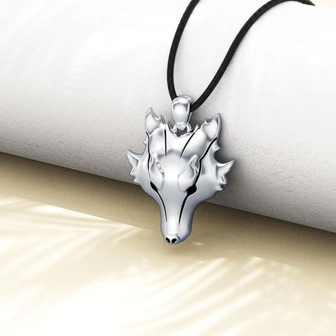 Wolf Necklace 925 Sterling Silver Wolf Pendant for Men in Saudi Arabia