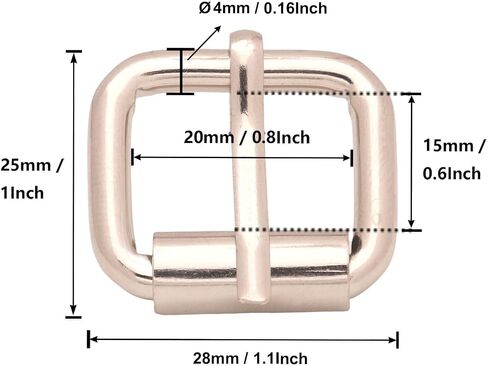 BIKICOCO Roller Buckle, 3/4 Inches Heel Rolling Bar Buckles for Bags Leather Webbing Straps in Saudi Arabia