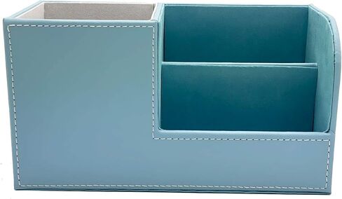 Leather Multi-Function Desk Stationery Organizer Storage Box Pen/Pencil, Cell Phone, Business Name Cards, desk organizers (Black) in Saudi Arabia
