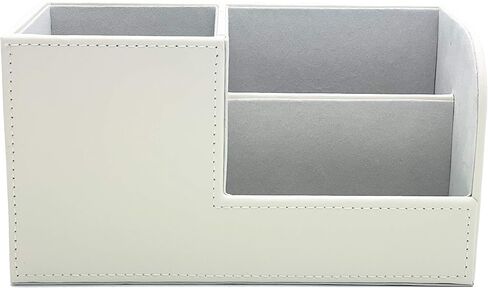 Leather Multi-Function Desk Stationery Organizer Storage Box Pen/Pencil, Cell Phone, Business Name Cards, desk organizers (Black) in Saudi Arabia