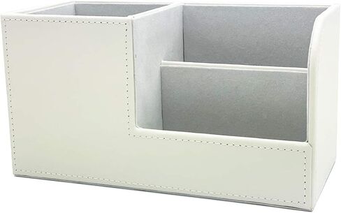 Leather Multi-Function Desk Stationery Organizer Storage Box Pen/Pencil, Cell Phone, Business Name Cards, desk organizers (Black) in Saudi Arabia