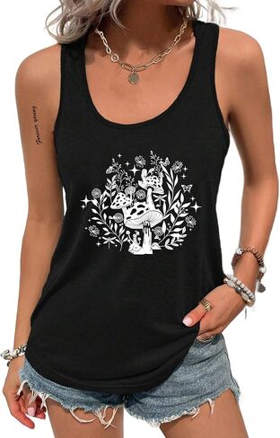 Avanova Women Butterfly Rhinestone Graphic Tank Tops Sleeveless Summer Shirt in Saudi Arabia