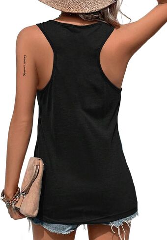 Avanova Women Butterfly Rhinestone Graphic Tank Tops Sleeveless Summer Shirt in Saudi Arabia