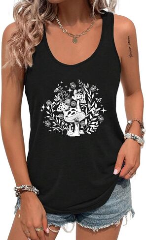 Avanova Women Butterfly Rhinestone Graphic Tank Tops Sleeveless Summer Shirt in Saudi Arabia