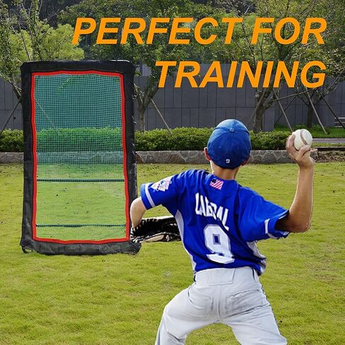 Pitch Back Baseball Rebounder Net, Adjustable Angle Pitchback Baseball Rebounder for Throwing and Pitching Practice?4X7FT Pitch Return Trainer and Rebound Net in Saudi Arabia