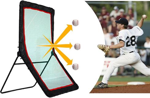 Pitch Back Baseball Rebounder Net, Adjustable Angle Pitchback Baseball Rebounder for Throwing and Pitching Practice?4X7FT Pitch Return Trainer and Rebound Net in Saudi Arabia