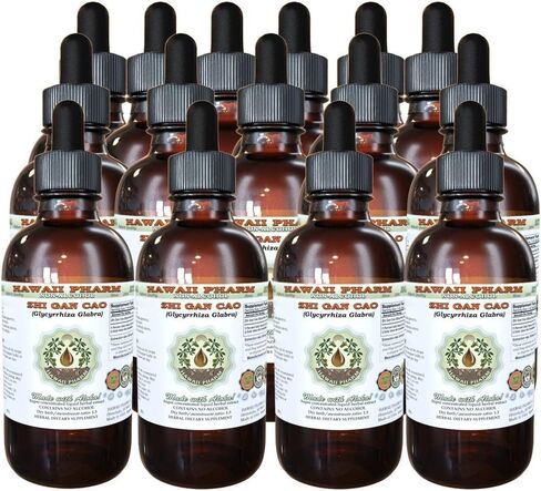 Zhi Gan Cao Alcohol-Free Liquid Extract, Zhi Gan Cao, Licorice (Glycyrrhiza Glabra) Processed Root Glycerite Natural Herbal Supplement, Hawaii Pharm, USA 2 fl.oz in Saudi Arabia