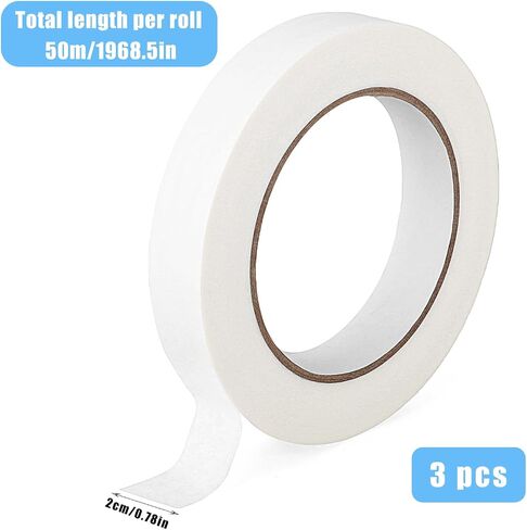 3PCS Freezer Tape to Tear and No Residue, Removal Freezer Tape Write Easy 164 Yards Low Temperature Resistance 3 White Rolls 0.79 Inch by 54.68 Yards for Food Container Refrigerator Labels in Saudi Arabia