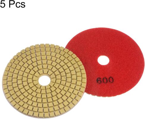 HARFINGTON 5pcs Diamond Polishing Pads 4" Grits 1500 Wet/Dry Premium Diamond Polish Pad for Stone Concrete Marble Countertop Quartz for Polisher Grinder in Saudi Arabia