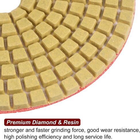 HARFINGTON 5pcs Diamond Polishing Pads 4" Grits 1500 Wet/Dry Premium Diamond Polish Pad for Stone Concrete Marble Countertop Quartz for Polisher Grinder in Saudi Arabia