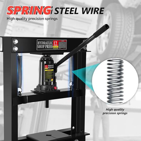 Hydraulic Shop Press,12 Ton H-Frame Garage Floor Adjustable Shop Bearing Press with Stamping Plates to Bend, Straighten, Or Press Parts, Install Bearings & U-Joints in Saudi Arabia