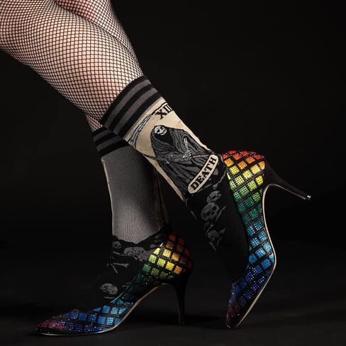 FootClothes Goth Crew Socks Unisex OSFM in Saudi Arabia