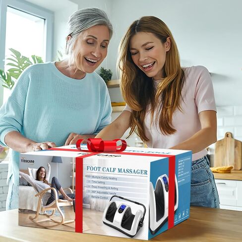 TISSCARE Shiatsu Foot Massager with Heat: Foot Massager Machine for Neuropathy, Plantar Fasciitis and Pain Relief-Massage Foot, Leg, Calf, Ankle with Deep Kneading Heat Therapy, Gift for Woman, Man in Saudi Arabia