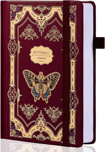 TIEFOSSI Butterfly Journals for Women Men, College Ruled Journals for Writing, Lay Flat Notebook,320 Numbered Pages A5 Journaling in Kuwait