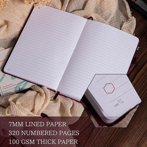 TIEFOSSI Butterfly Journals for Women Men, College Ruled Journals for Writing, Lay Flat Notebook,320 Numbered Pages A5 Journaling in Kuwait