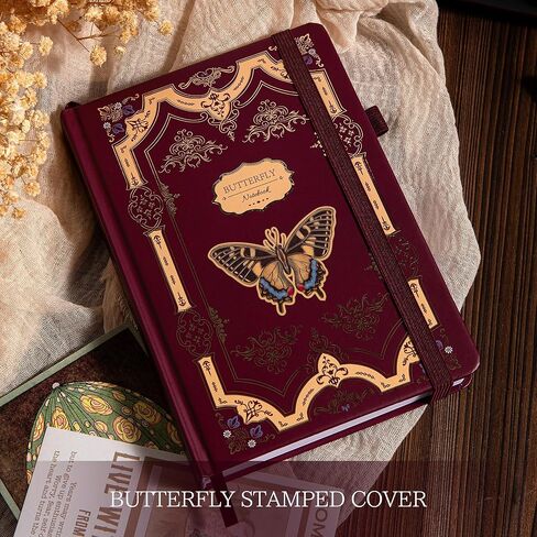 TIEFOSSI Butterfly Journals for Women Men, College Ruled Journals for Writing, Lay Flat Notebook,320 Numbered Pages A5 Journaling in Kuwait