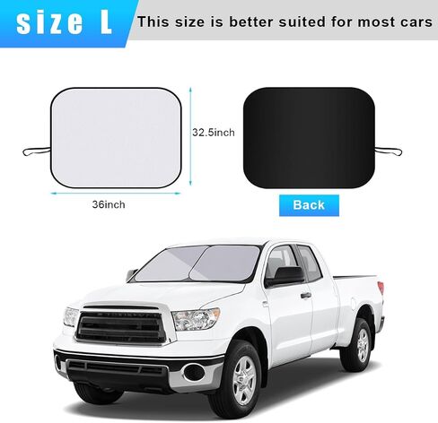 2PCS Car Windshield Sun Shade, 28"×31" Auto Windshield Reflector Sunshade Block Heat, Sun & UV Ray, Foldable Sun Visor Protector to Keep Your Vehicle Cool, Car Accessories in Saudi Arabia