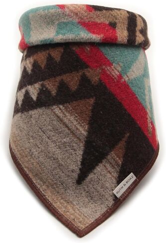 RUTH&BOAZ Wool Blend Ethnic Inca Pattern Snap On Dog Bandanas (I-Brown,L) in Saudi Arabia
