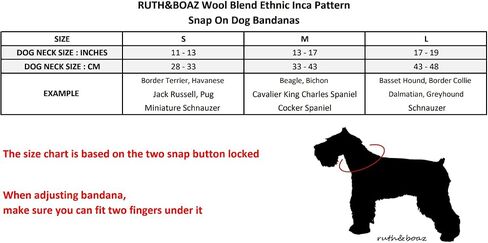 RUTH&BOAZ Wool Blend Ethnic Inca Pattern Snap On Dog Bandanas (I-Brown,L) in Saudi Arabia