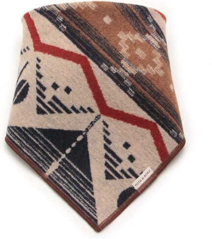 RUTH&BOAZ Wool Blend Ethnic Inca Pattern Snap On Dog Bandanas (I-Brown,L) in Saudi Arabia