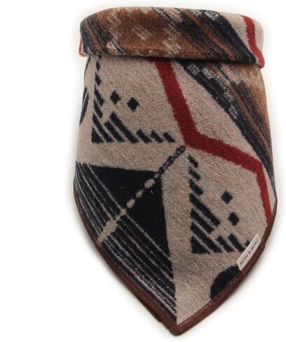 RUTH&BOAZ Wool Blend Ethnic Inca Pattern Snap On Dog Bandanas (I-Brown,L) in Saudi Arabia