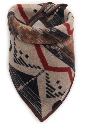 RUTH&BOAZ Wool Blend Ethnic Inca Pattern Snap On Dog Bandanas (I-Brown,L) in Saudi Arabia