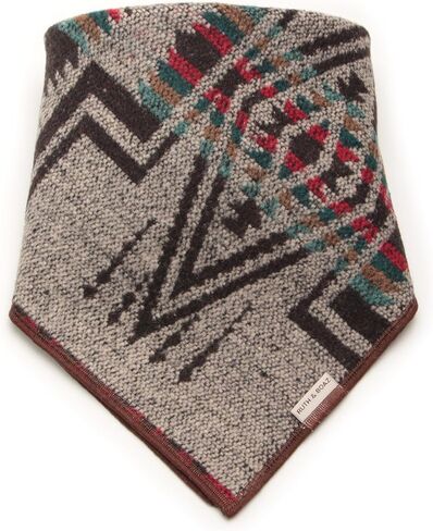 RUTH&BOAZ Wool Blend Ethnic Inca Pattern Snap On Dog Bandanas (I-Brown,L) in Saudi Arabia