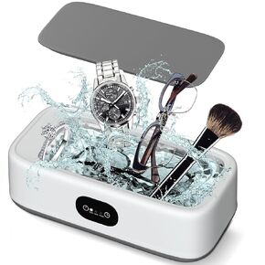 Ultrasonic Cleaner Jewelry and Watch Cleaner 640ml（22.5oz）3 Time Modes for Easy One-Touch Operation 49 KHz Suitable for Jewelry Watches Combs Brushes and Eyeglasses