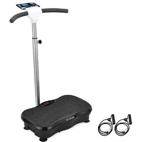EILISON FIRMHOLD Handle Vibration Plate Exercise Machine for Lymphatic Drainage- Whole Body Workout Vibration Platform for Beginners & Recovery, Full Body Workout Machine for Tonning (Black)