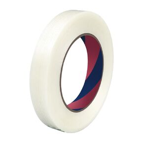 Filament Strapping Tape, 1 Inch x 55 Yards, Mono Fiberglass Transparent Reinforced Packing, Heavy Duty Wearproof Tape for Packing and Shipping