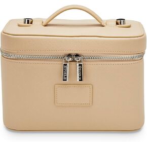 ETOILE - حقيبة مستحضرات تجميل صغيرة باللون العنابي - منظم حقيبة مكياج أنيق للسفر مع فواصل قابلة للإزالة in Kuwait