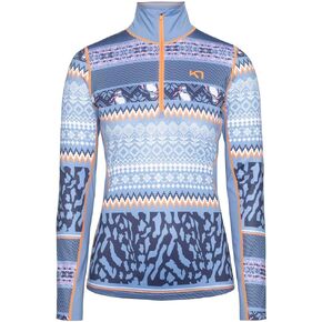 Kari Traa Lilja Half Zip Women's Base Layer Top - Fitted 100% Recycled Polyester Knit Thermal Top