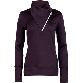 SnowAngel Women's Minx Snuggle Scarf Zip-T Breathable Moisture-Wicking Ultraweight Hourglass Fit Base Layer Pullover