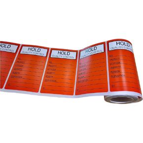 Hold Quality Control Labels Stickers, 3×5 Inch Quality Hold Stickers Inventory Control Labels for Shipping,Inventory,Production Line,Warehouse,Management,Inspection.(200Pcs)
