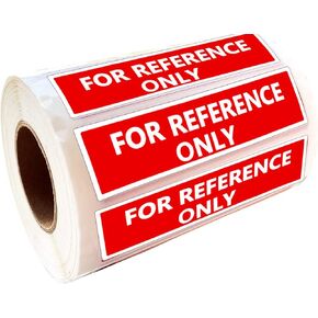 Top label for Reference Only Label Stickers,4x1 Inch Industrial Labels,500 Pcs