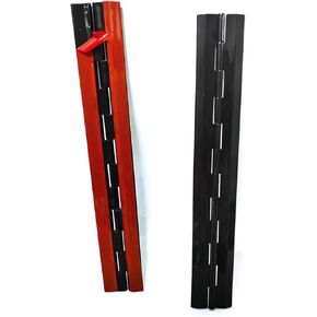 Continuous Piano Hinge 12" Acryl-Hinge Plastic Acrylic 12 Inch Acrylic Hinges 300mm（Self-Adhesive）, for DIY Box, Aquarium,Golf Cart Tray,Display Stand Etc.Adhesive Hinge Black (2)