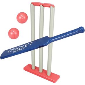 Yardwe Plastic Cricket Set, Cricket Bat and Ball Beach Stand Kit for Indoor & Outdoor Garden Beach Game in Saudi Arabia