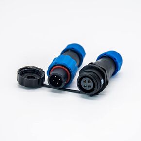 SP13 Wire Cable Connector Male Plug & Female Socket Aviation Plugs Panel Mount Straight Waterproof IP68 Dustproof (4 Pin)