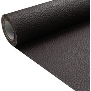 Orange Litchi Texture PU Fabric Leather 11.8x53.14 Inch（30x135 CM） 1.13mm Thick Faux Synthetic Leather Material for Upholstery Crafts, DIY Sewings, Sofa, Handbag, Earrings, Hair Bows Decorations