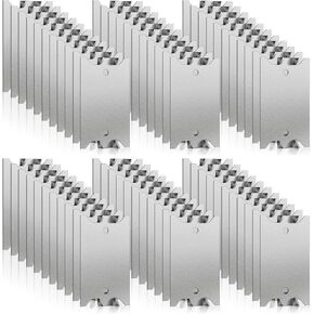 Therwen 300 Pcs Safety Nail Plates for Wood Studs 1.5 x 2.5 Inch Cable Protector Plate Metal Plate Wall Protector Anti Nail Protection Plate with Pointed Prong for Protecting Plumbing and Wiring