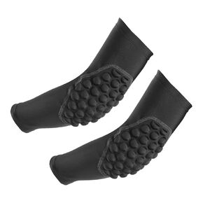 PATIKIL Youth Elbow Pads, 2Pack Compression Arm Protective Sleeve Basketball Guard Pads for Sports Baseball Football Volleyball, White, YS