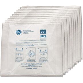 Hoover Commercial AH10363 Disposable Vacuum Bags Hepa CC1 10/Pack