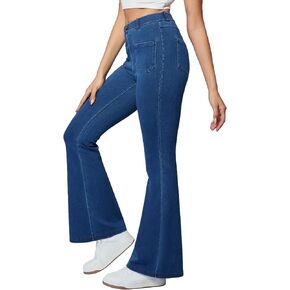 Heathyoga Bell Bottom Jeans for Women Stretchy Flare Jeans for Women Trendy High Waist Bootcut Jeans Jeggings Tummy Control