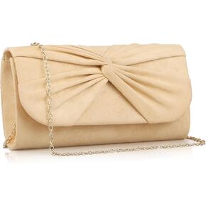Women Faux Suede Bow Evening Clutch Bags Formal Party Clutch Wedding Party Purse Prom Clutch