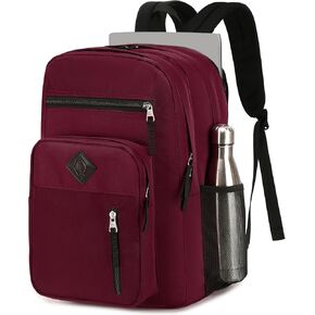 Laptop Backpack 17 inch for Women Men Large College Bookbags Waterpoof Work Business Travel Backpacks Kids School Bag for Girls Boys Students Teens Elementary Schoolbag Casual Daypack Sport -Black