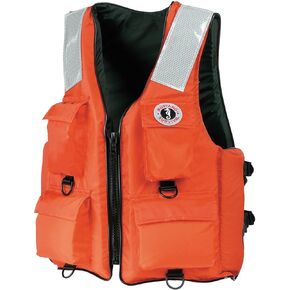MUSTANG SURVIVAL Classic Industrial Vest with 4 Pockets & Solas Reflective Tape