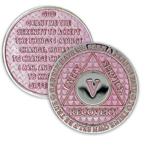 5 Year Sobriety Coin | Legacy AA Chip | Thick Triplate Recovery Anniversary Token (Green)