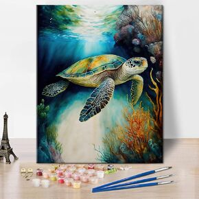 TUMOVO Paint by Numbers Kit for Adults Red Eyed Tree Frog Adult Paint by Number with Brushes Frog Painting Oil Paint by Numbers DIY Painting Style Retro Art Crafts for Home 16x20 in