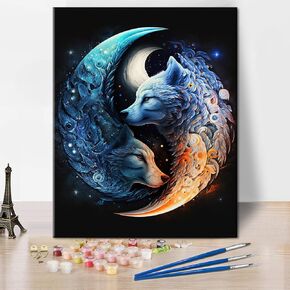TUMOVO Paint by Numbers Kit for Adults Red Eyed Tree Frog Adult Paint by Number with Brushes Frog Painting Oil Paint by Numbers DIY Painting Style Retro Art Crafts for Home 16x20 in